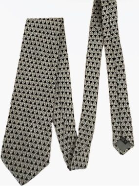 Luca Franzini 100% Silk Tie black and silver 57”